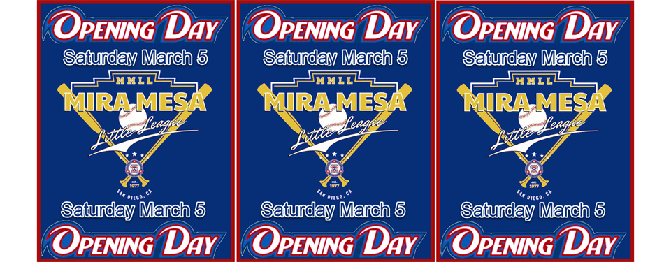 Opening Day March 5!!